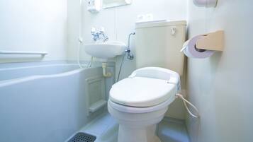Hair dryer, slippers, electronic bidet, towels