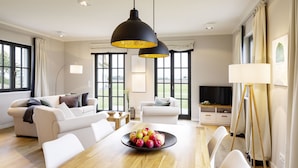 Villa – superior, 2 soverom, terrasse | Oppholdsområde