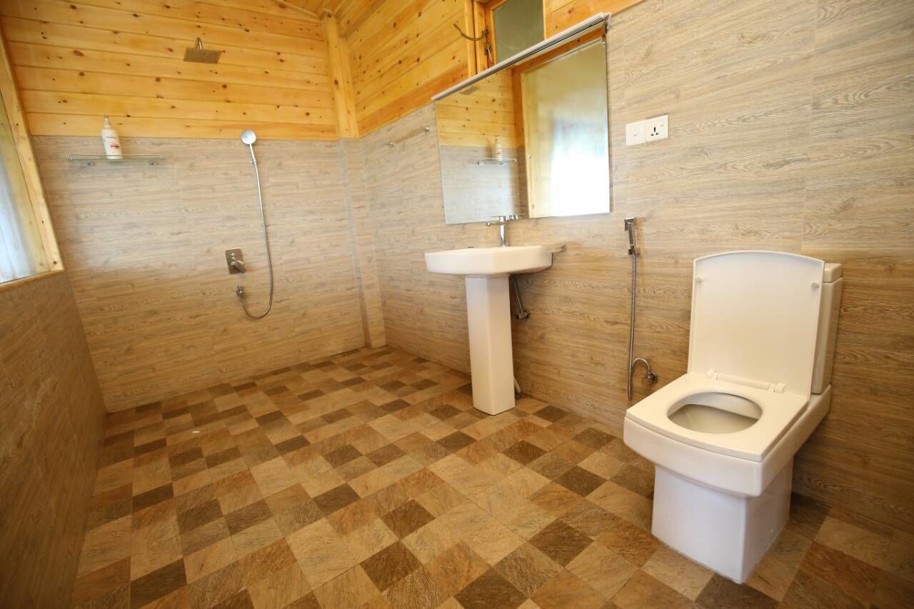 Shower, free toiletries, towels