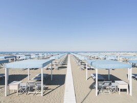 Private beach nearby, sun loungers, beach umbrellas, beach bar