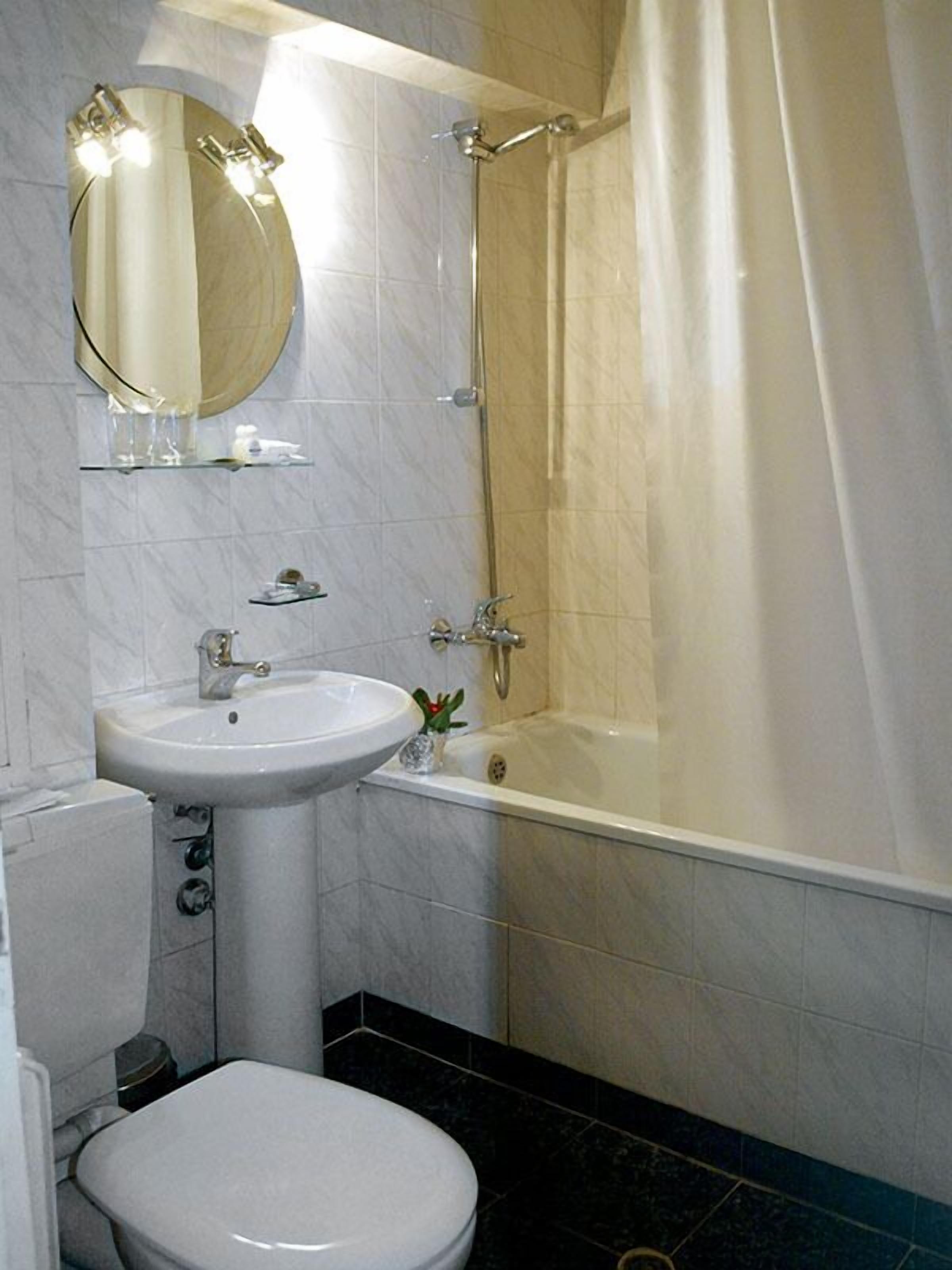 free toiletries, hair dryer, towels