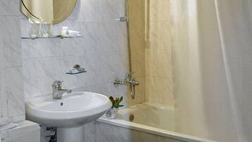 Free toiletries, hair dryer, towels
