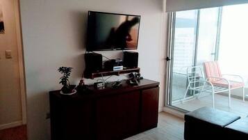 Standard Apartment, 2 Bedrooms | Living room | Flat-screen TV