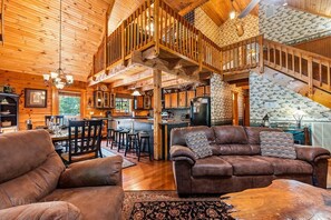 Cabin, 4 Bedrooms | Living area | DVD player