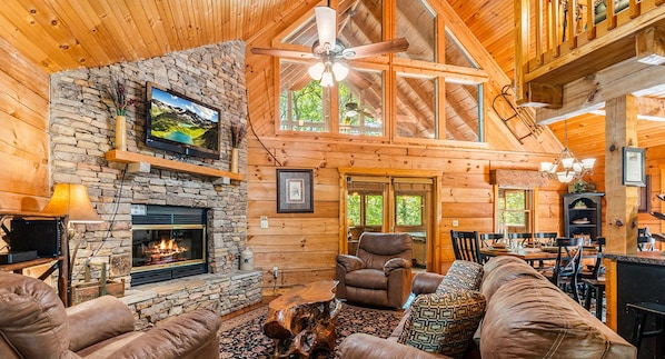 Living area | TV, fireplace, DVD player