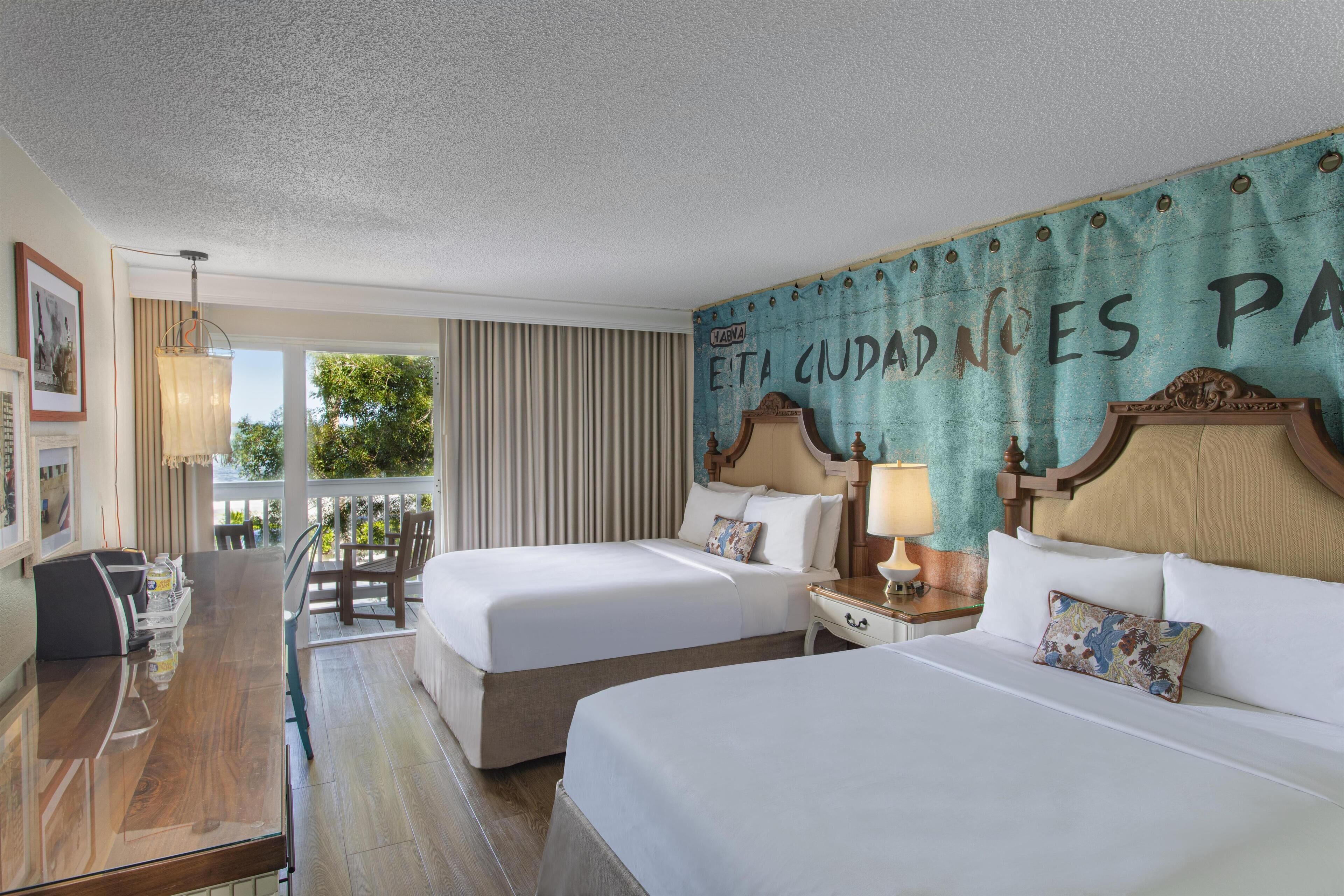 Premium Room, 2 Queen Beds, Balcony (Luis) | Premium bedding, in-room safe, desk, iron/ironing board