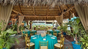 Outdoor wedding area