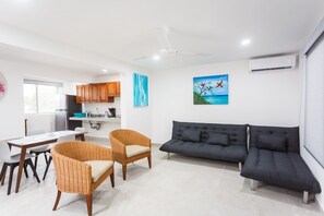 Family Room, 2 Bedrooms | Private kitchen | Full-size fridge, microwave, stovetop, coffee/tea maker - Kaam Accommodations (Puerto Morelos)