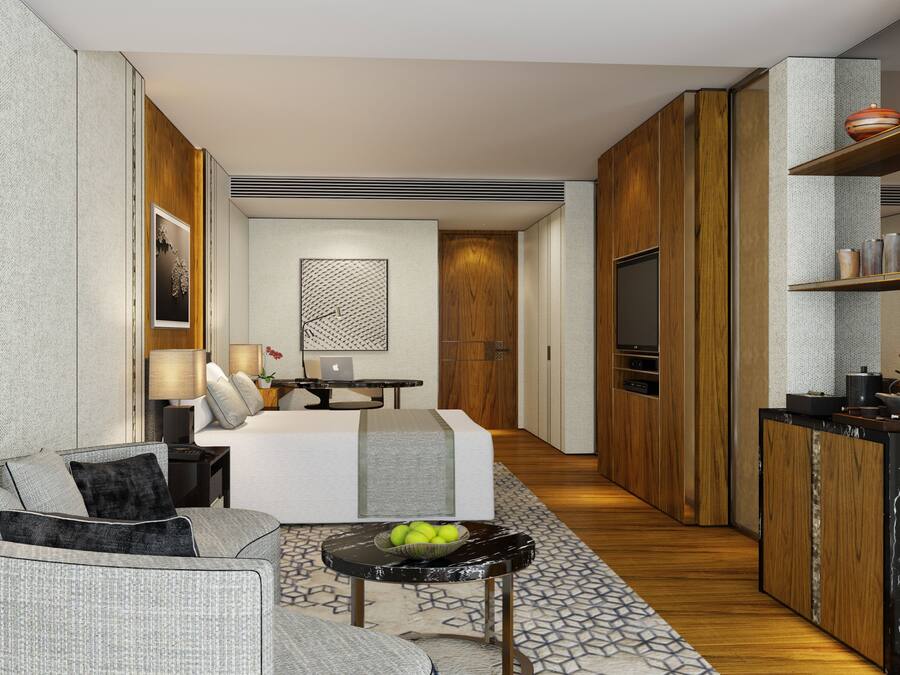 Premium Room, 1 King Bed (River Bath View) | Premium bedding, down duvets, pillow-top beds, minibar