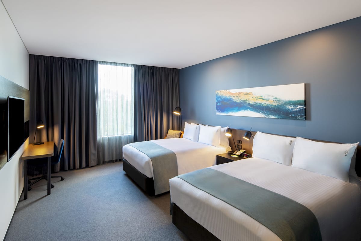 In-room safe, desk, laptop workspace, blackout drapes