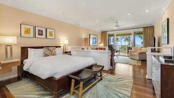 4 bedrooms, premium bedding, down comforters, in-room safe