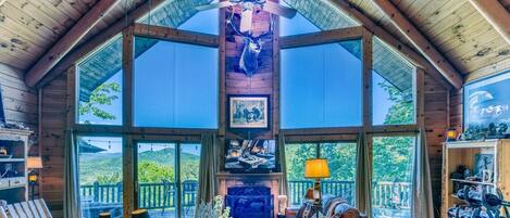 TV, fireplace, Hulu, streaming services