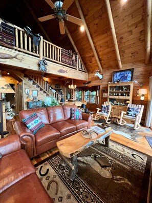 TV, fireplace, Hulu, streaming services