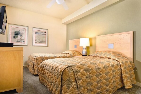 1 bedroom, in-room safe, iron/ironing board, free cribs/infant beds