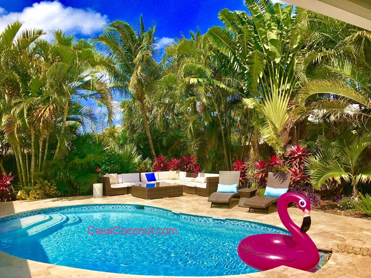 CASA COCONUT! Walk to the BEACH & Lauderdale-By-The-Sea! Resort Style Home!