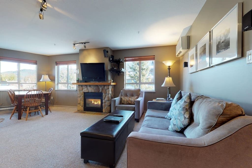 TV, fireplace, DVD player