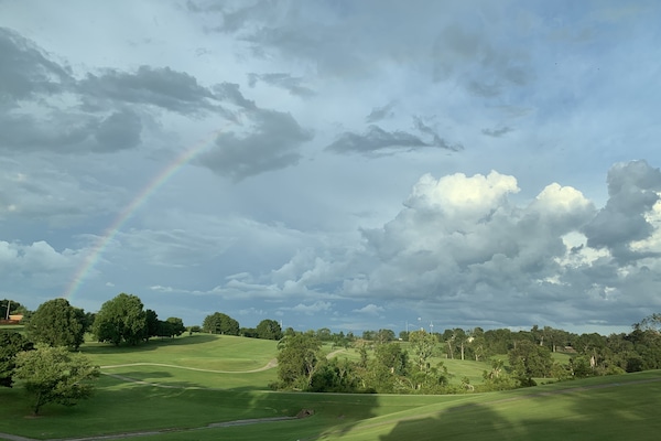 Rainbows after rain are perfect as the porch faces east:)