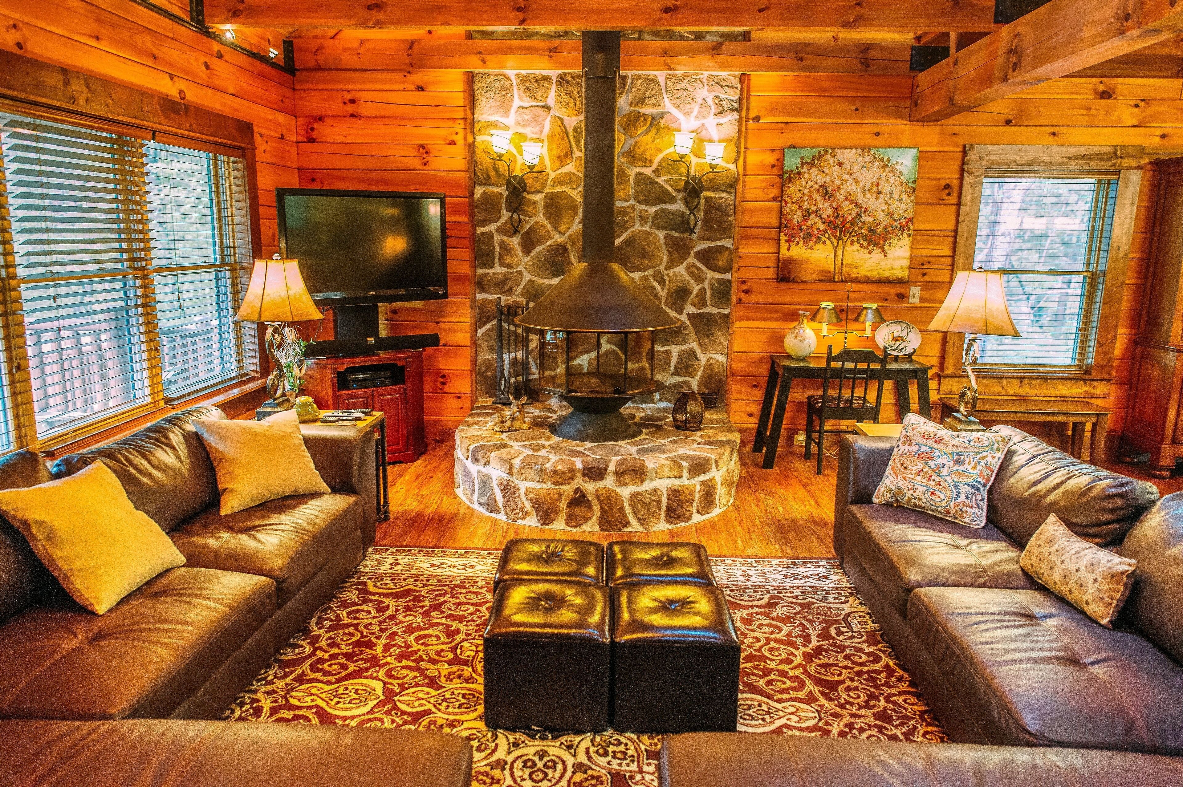 TV connectée, cheminée, jeux vidéo, lecteur de DVD