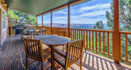On top of the world with fantastic views and warm soaking relaxation. Enjoy!