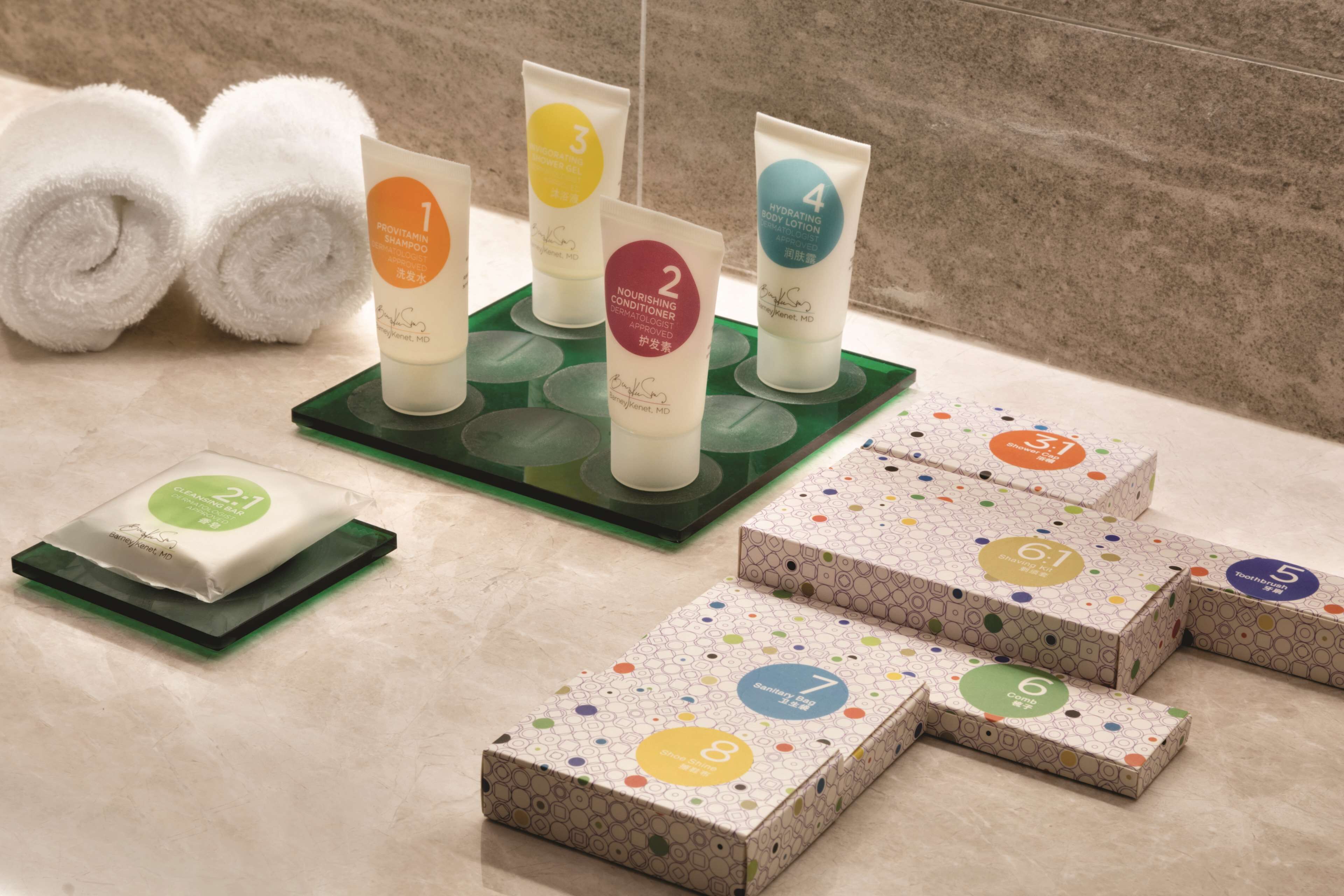 shower, rainfall showerhead, designer toiletries, hair dryer