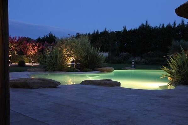 A heated pool