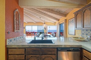 Fridge, microwave, oven, stovetop - Large 4 Bedroom Luxury Home in Las Gaviotas!!     (Playas De Rosarito)