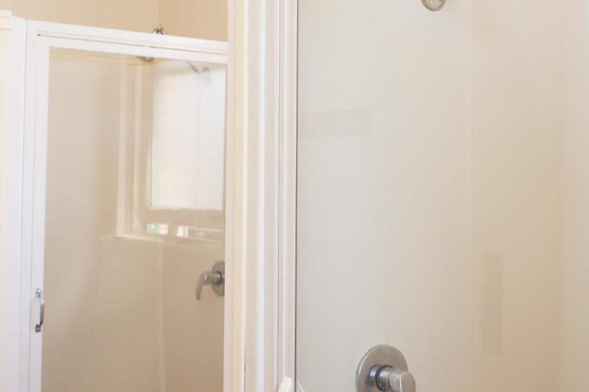 shower, rainfall showerhead, towels