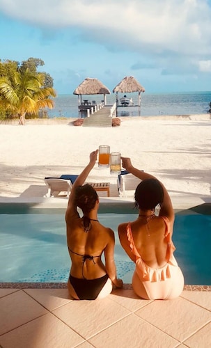 One Bedroom waterfront vacation home, with a pier and a private pool. 