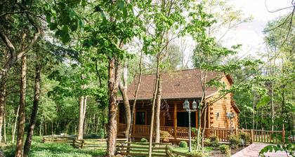 Cuddly Cub Luxury Cabin con bañera de hidromasaje, wifi y chimenea de leña