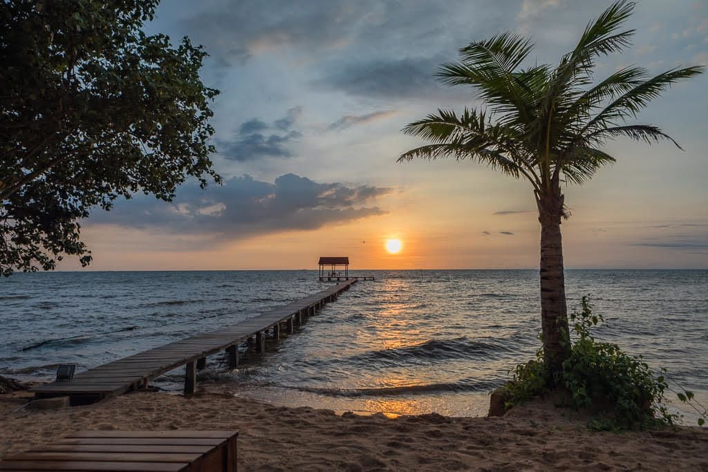 on the beach, sun-loungers, beach umbrellas