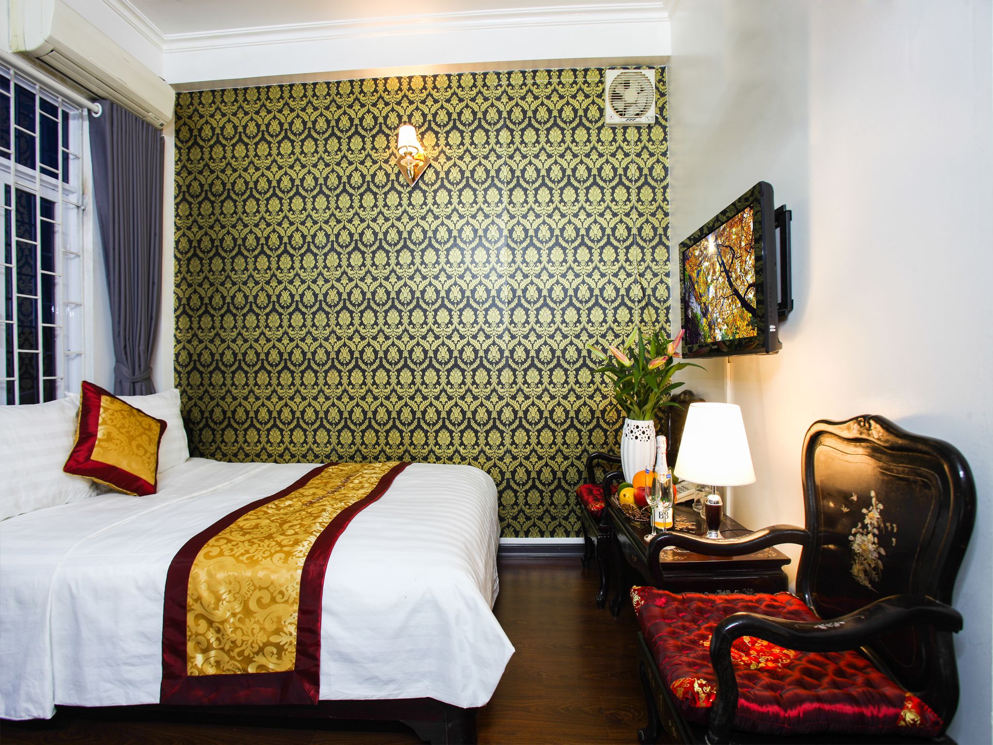 superior double room | down duvets, memory-foam beds, minibar, in-room safe