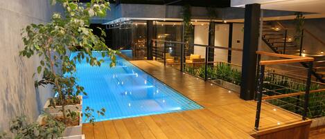 Indoor pool, outdoor pool