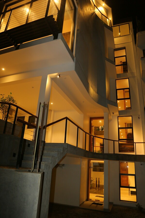 Front of property – evening/night