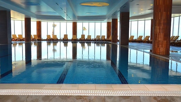 Indoor pool, outdoor pool, pool umbrellas, pool loungers - Teras Aqua Park Hotel & Spa (Antakya)