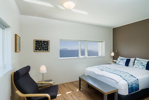 Chambre Double, 1 grand lit, vue océan