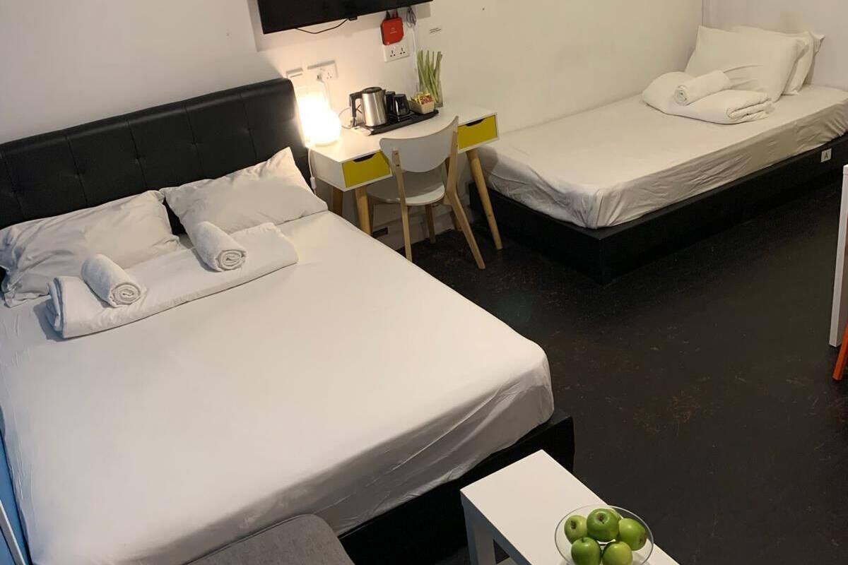 Laptop workspace, iron/ironing board (on request), free WiFi, bed sheets