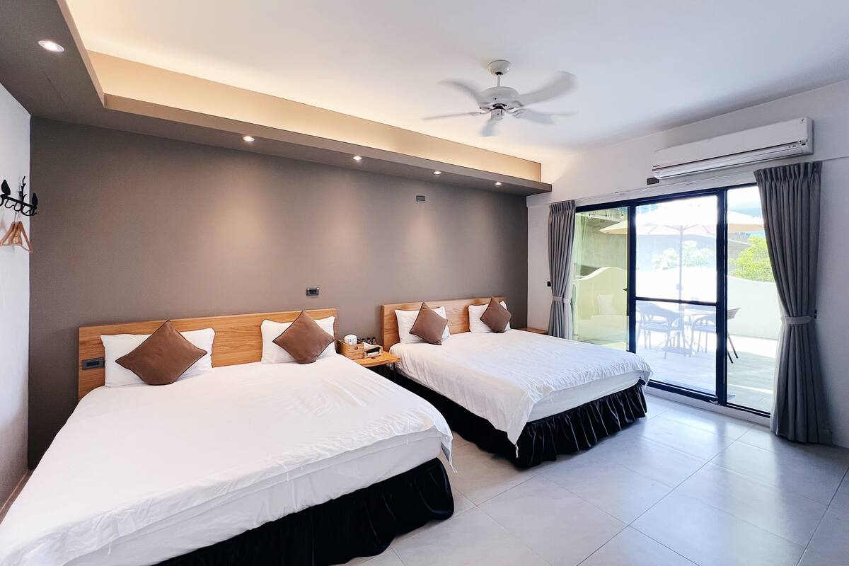 Desk, blackout curtains, rollaway beds, free WiFi