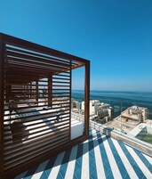 Indoor pool, outdoor pool, free cabanas, pool umbrellas