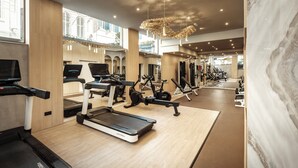 A modern gym with treadmills, stationary bikes, and weight machines. - 1926 Le Soleil Hotel & SPA (Sliema)