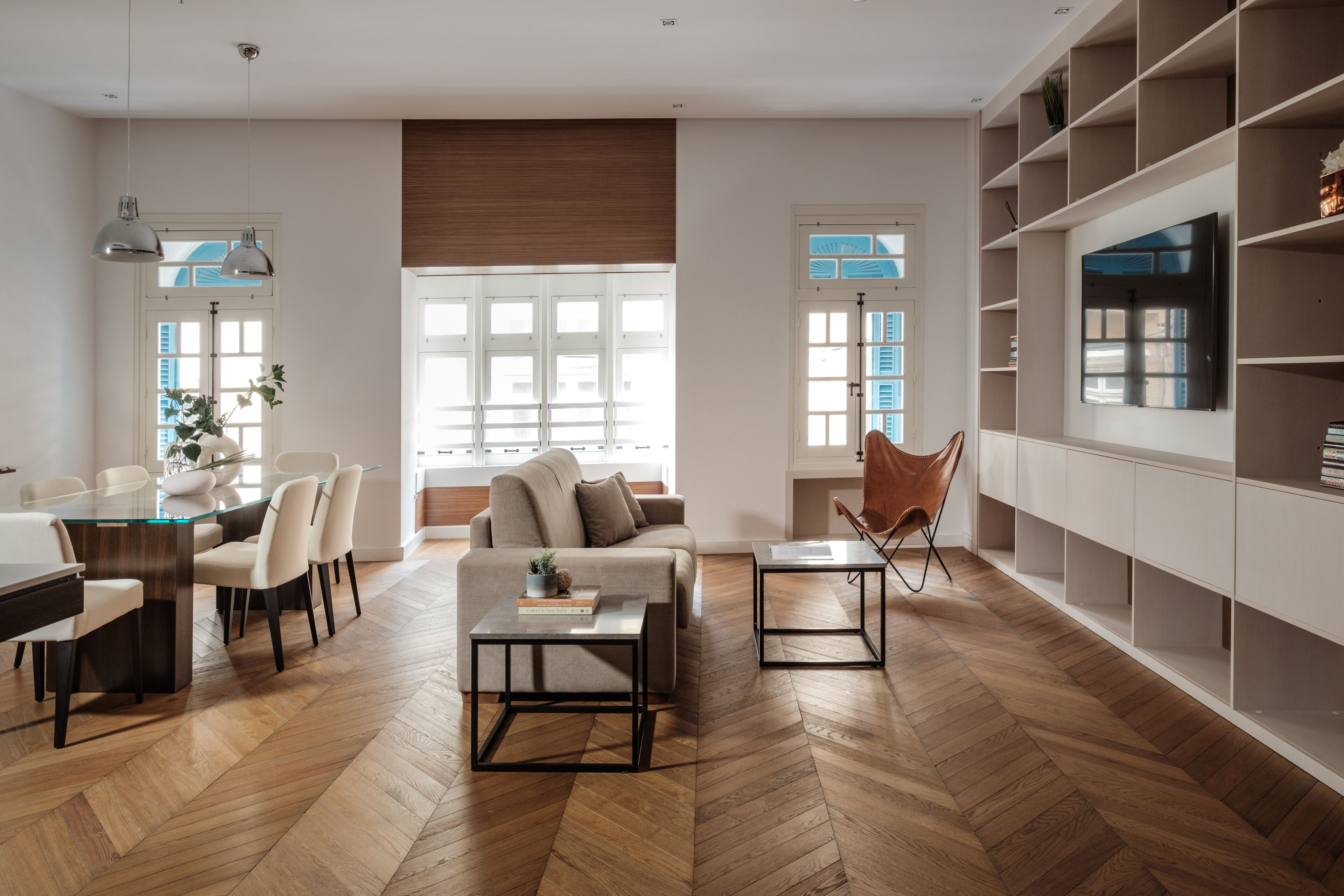 luxury apartment | frette italian sheets, premium bedding, pillow-top beds, minibar