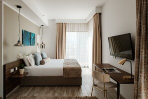 Suite Prestigio, vista al mar | Sábanas italianas Frette y ropa de cama de alta calidad