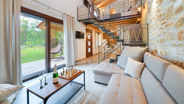 Villa – deluxe, 1 kingsize-seng med sovesofa, adgang til basseng, bassengutsikt