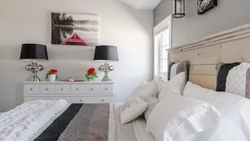 2 chambres, literie de qualité, lit avec matelas Select Comfort