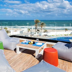 Indoor pool, 2 outdoor pools, pool umbrellas, pool loungers