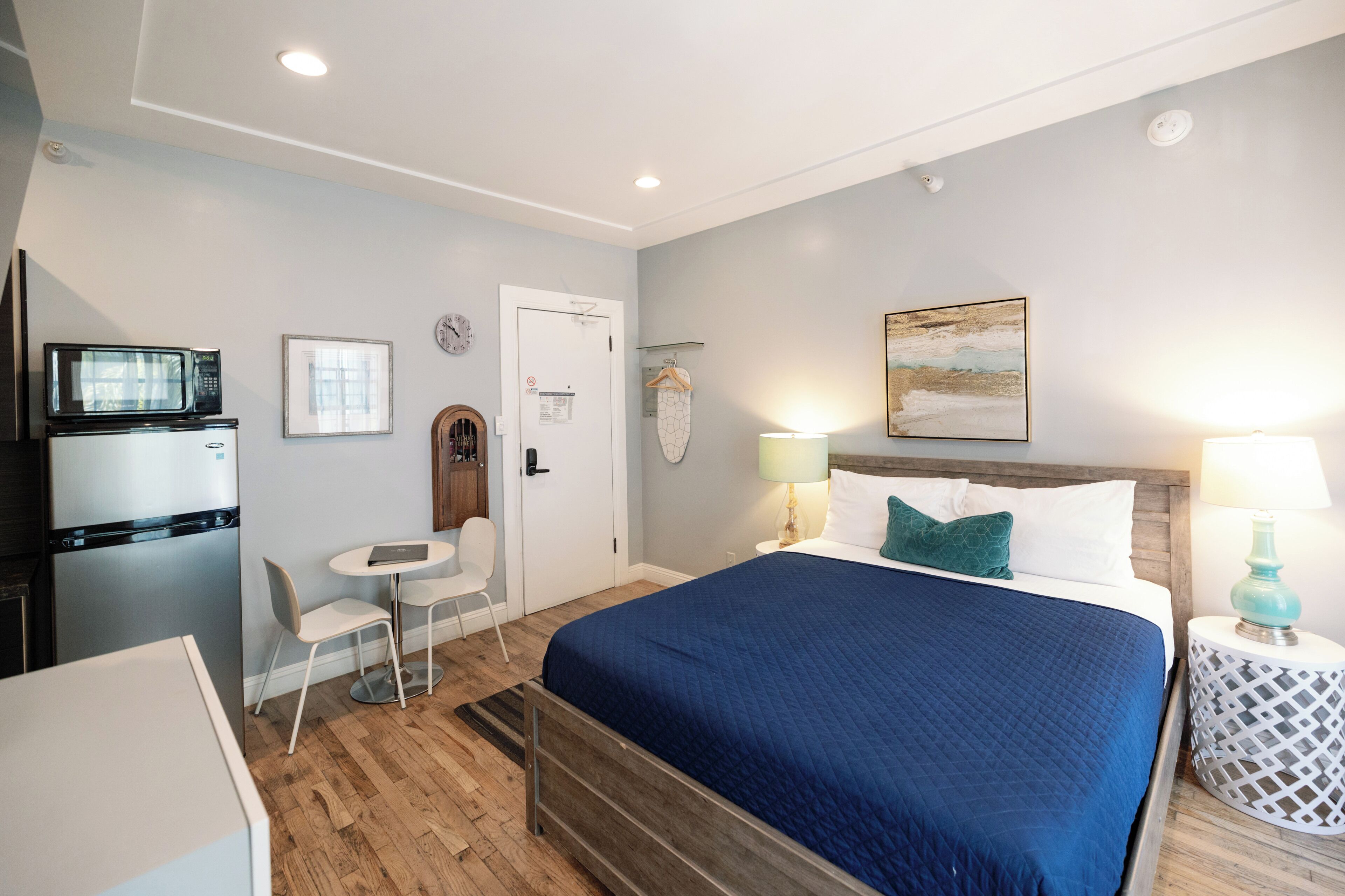 Entire Studio Suite | Premium bedding, down comforters, memory foam beds, desk