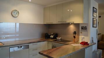 Apartment, 2 Bedrooms | Private kitchen | Full-sized fridge, microwave, oven, stovetop