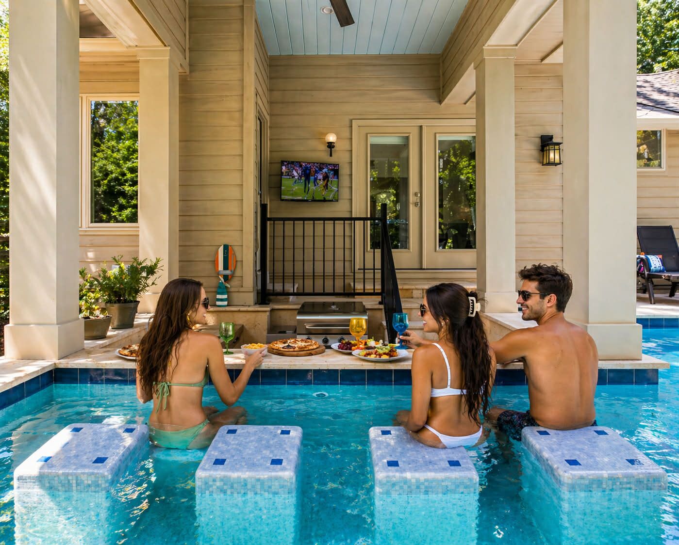 A heated pool