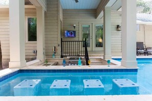 A heated pool
