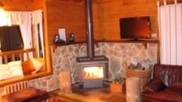 House, 3 Bedrooms | Living area | Flat-screen TV, fireplace, DVD player