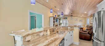 Bean Point Bungalow! Pet Friendly Home with Pool and Walk to Beach